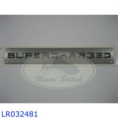 Land rover range sport supercharged emblem plate badge decal lr032481 oem