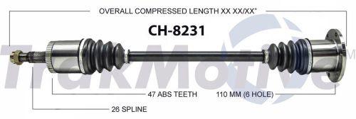 Cv axle shaft-new rear-left/right surtrack ch-8231