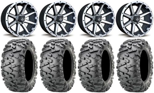 Fairway alloys rebel mch wheels 12" 23x10-12 bighorn 2.0 tires ez-go &amp; club car