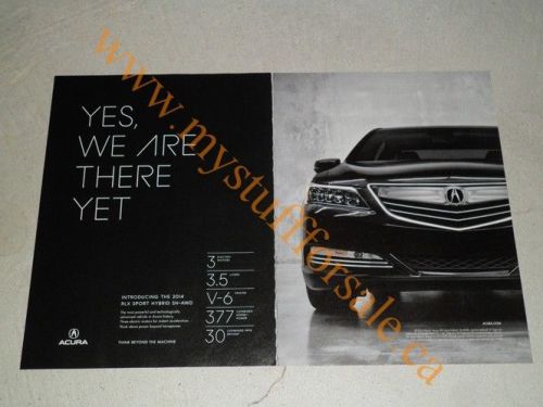 2014 acura rlx sport hybrid sh-awd article / ad