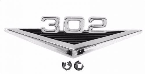 Bronco comet fairlane falcon mustang 302 emblem best on market with clips new