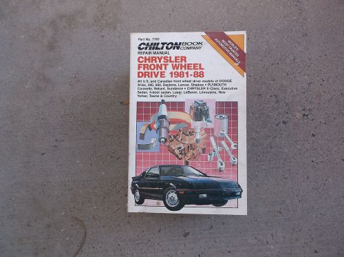 Chiltons chrysler front wheel drive 1981-1988 used