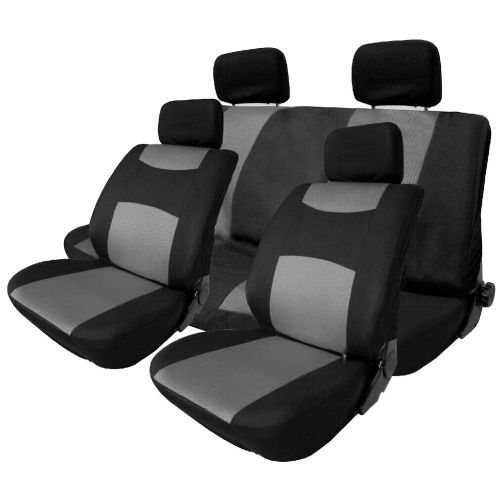 Gray 10pcs universal car seat cover set headrest cove for 4 seasons mesh+sponge