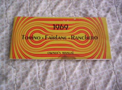 69 torino fairlane ranchero owners manual
