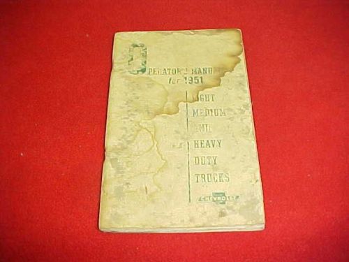 1951 original chevy light medium heavy truck owners manual service guide book 51