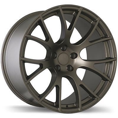 Hellcat 20&#034; replica wheel set staggered bronze charger challenger 300 wheels 20