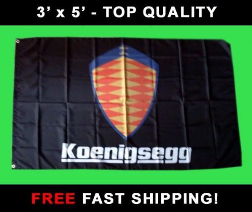 Koenigsegg racing flag - new 3' x 5' banner - agera r ccx lamborghini supercar