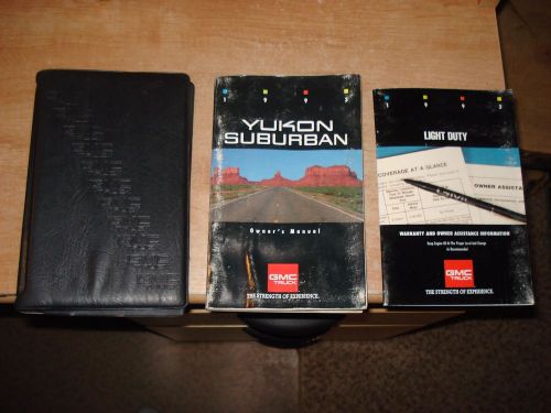 1993 gmc yukon suburban owners manual set original glove box books