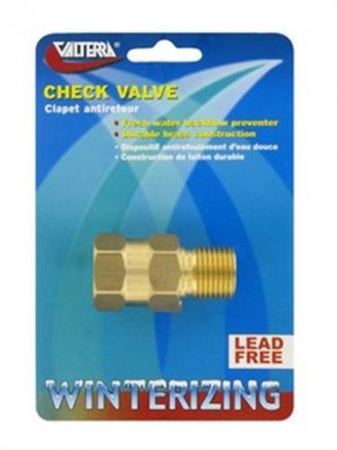 Valterra check valve 1/2in brass mpt/fp p23402lfvp
