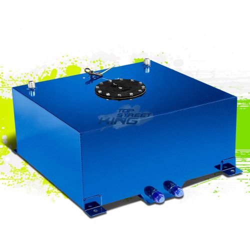 15.5 gallon lightweight race blue aluminum gas fuel cell tank+ sender 20x18x10"