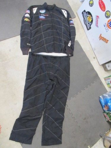Nascar race used crew suit 2 pc sfi 3/2a-5 oakley ford (#110)