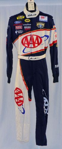 Mark martin aaa simpson sfi-5 race used nascar driver fire suit #4865 38/28/28