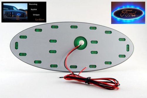 Blue led lo-glow light accessory for your 9&#034; wide ford emblem badge