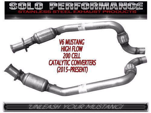 Ford mustang v6 2015 - 2017  high flow cats 2.5&#034;  inch dual by solo performance