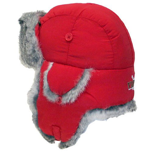 Yukon  taslan alaskan hat - red with gray fur - medium
