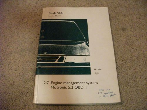 1996 saab 900 engine management system motronic 5.2 obdii service manual