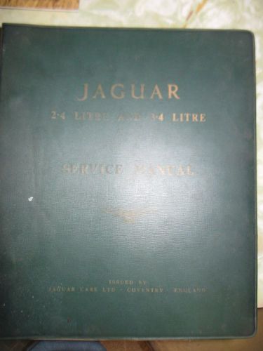 Jaguar 2.4 litre &amp; 3.4 litre service manual original from conventry england