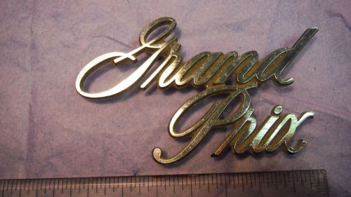 Vintage  pontiac grand prix sail panel trunk lid emblem metal, 1971-72, #9864186