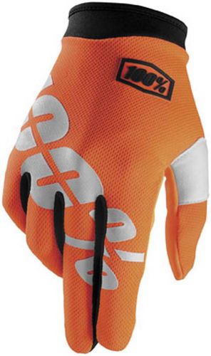 100% itrack youth mx gloves, cal-trans (orange), youth med/md, #10002-054-05