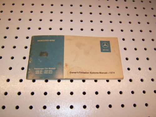 Mercedes w116 ,r107 450 sl english owner's emission  usa 1 manual, 209 ( 7-73 )