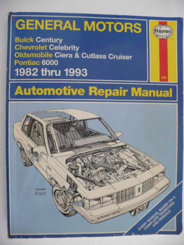 Haynes buick chevy, olds, pontiac automotive repair manual-1982-1993