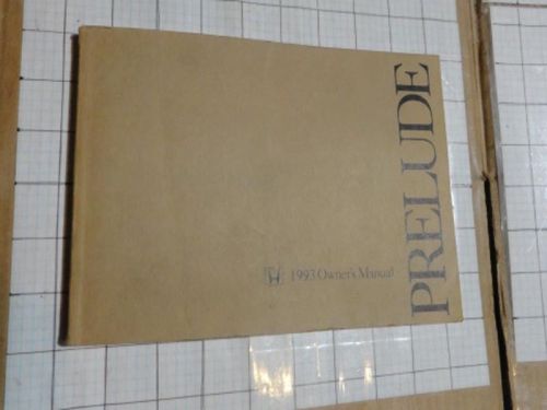 Original 1993 honda prelude owners manual glove-box book booklet 230-pgs ec+