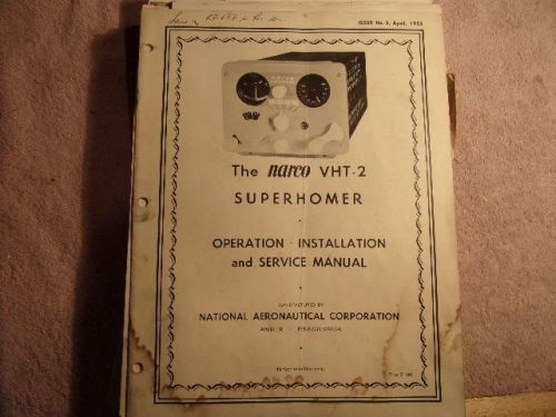 narco vht-2 superhomer operation installation service manual april 1955, US $20.00, image 1