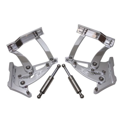 1957 57 chevy billet hood hinges polished. made in u.s.a.