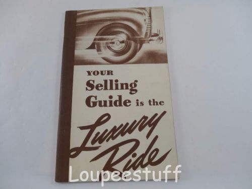 Original 1940 plymouth &#034;your selling guide is the luxury ride&#034; dealers book k730