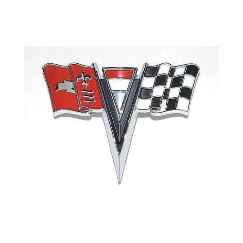 Trim parts 63-64 corvette front x-flag emblem