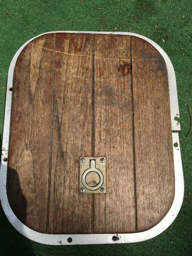 Teak locker wood hatch cover/storage door for boat/marine use