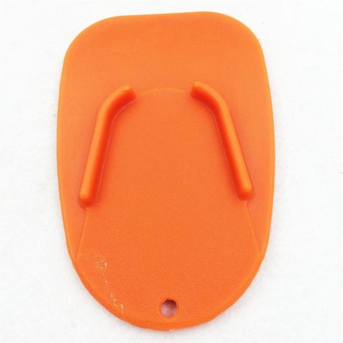 Orange kickstand plate pad fit for universal motorcycle 5"x3.2"