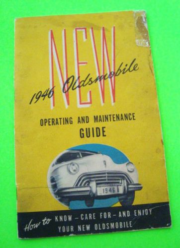 Original 1946 oldsmobile owner manual wow factory original