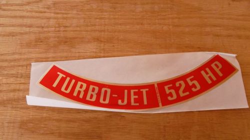 Gm turbo-jet air cleaner decal 525hp