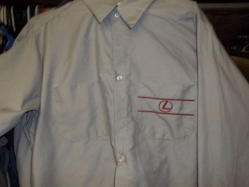 &#034;lexus&#034; factory authorized work/shop/mechanic long sleeve shirt used/recycled