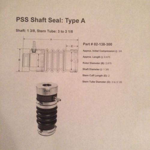 Two pss shaft seals-1 3/8 shaft 3 inch tube- #pss 02-138-300