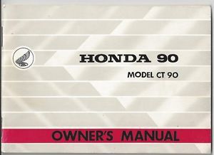 Honda ct90  owners manual