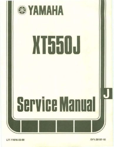 Yamaha xt550 j xt550j repair service manual 1982 lit-11616-03-00 print free s&amp;h