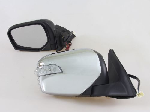 Chrome electric wing mirror led set 2pieces mitsubishi l200 warrior pickup truck