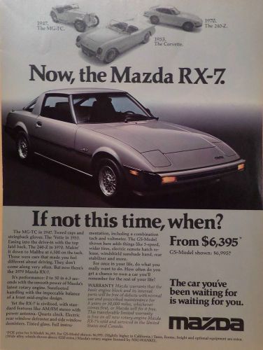 1979 mazda rx-7 gs ad/picture/print 77 78 79 80 280-zx 240-z