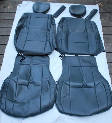 Acura tl 1999-2003 iggee s.leather custom fit seat cover charcoal grey (gray)