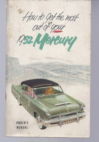 1952 mercury owners manual original