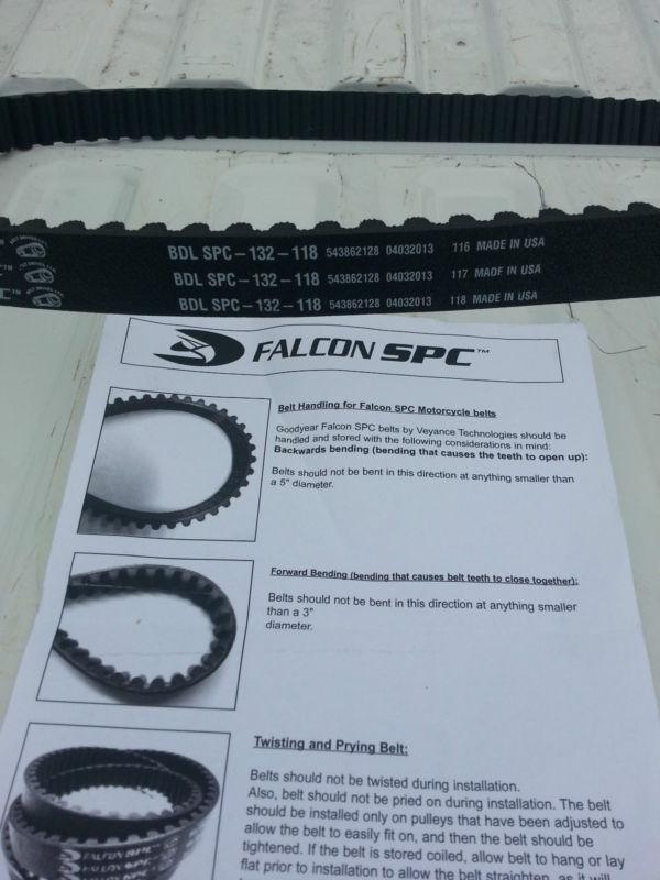 Falcon spc drive belt harley rear belt 132 tooth 1' wide