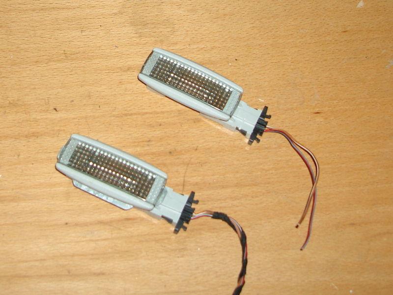 Vw beetle oem gray overhead dome/dimmer light lights by door handles, volkswagen