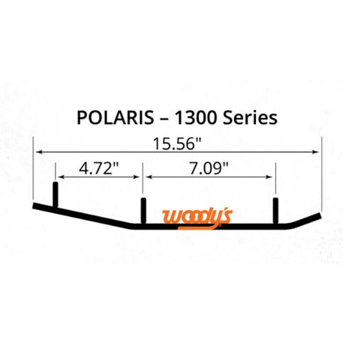 Woody's extender trail iii series 4" carbides for polaris fits many 2013-2022
