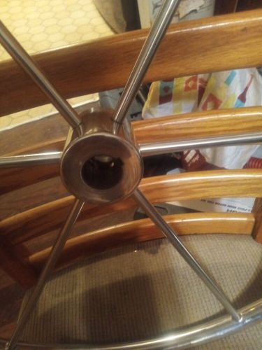 24" stainless steel steering wheel 1" shaft