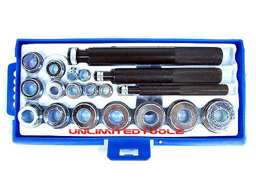 19 pcs bushing driver tool 3 handles 3/8" to 1-3/8" automotive cars & trucks hd
