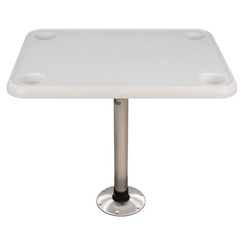 Springfield 16" x 28" rectangle table package - white thread-lock
