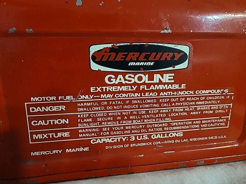 Vintage Mercury Marine 3 Gallon Fuel Tank Brunswick, US $69.99, image 10