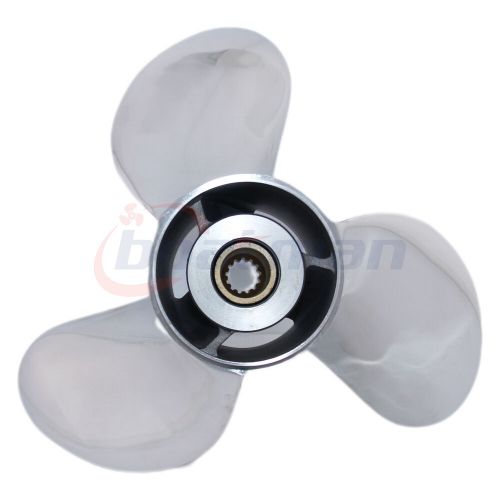 Outboard Propeller 13 7/8x17 For Yamaha 50-115HP Stainless Prop + Hardware kits, US $368.88, image 5